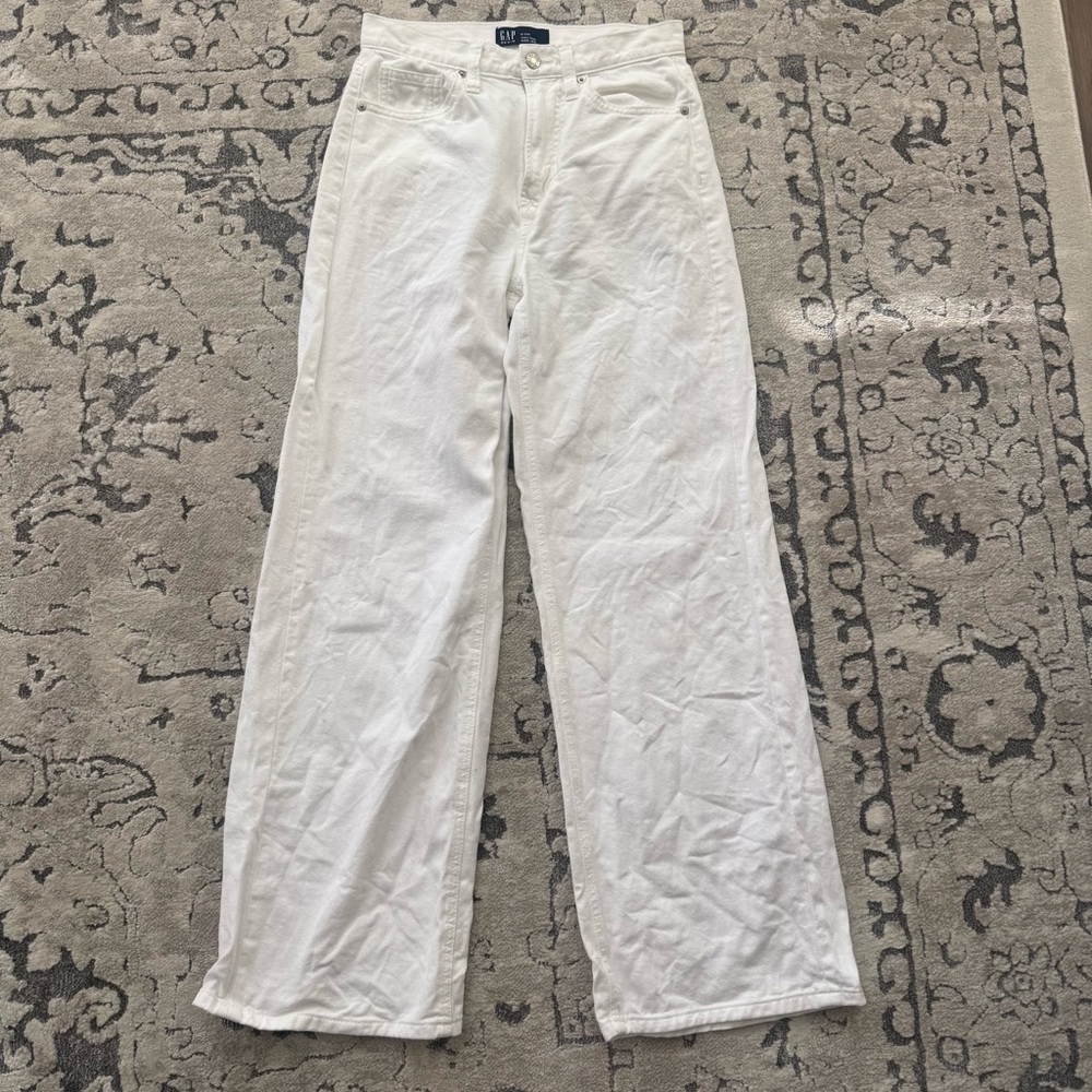 GAP White Wide Leg Jeans